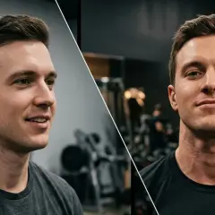 A man in a gym, showing his neck muscles. He's likely demonstrating how often to train neck for a stronger physique.